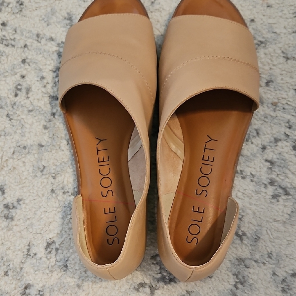 Sole Society Tan Open-Toe Sandals